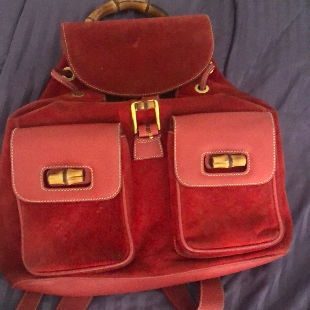 Gucci red backpack